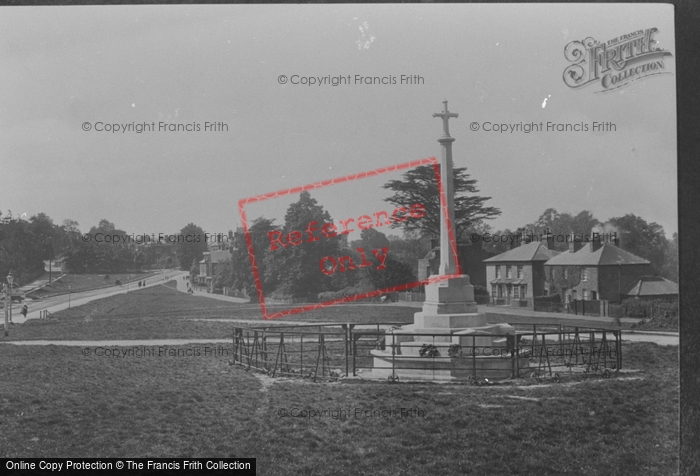 Photo of Epping, The Memorial Cross And Green 1921