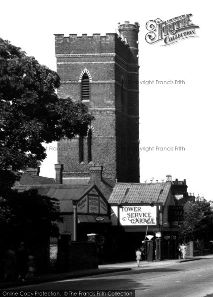 Photo of Epping, The Tower And Garage c.1955