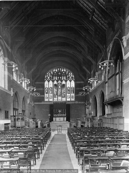 Photo of Epsom, College Chapel Interior 1925