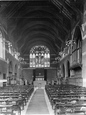 College Chapel Interior 1925, Epsom