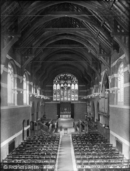 College Chapel Interior 1925, Epsom