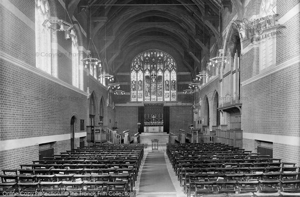 Photo of Epsom, College Chapel Interior 1925