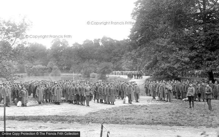 Photo of Epsom, Evacuation Parade, Woodcote Park 1917