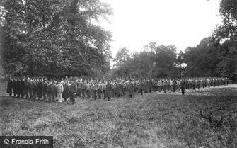 Epsom, Evacuation Parade, Woodcote Park 1917