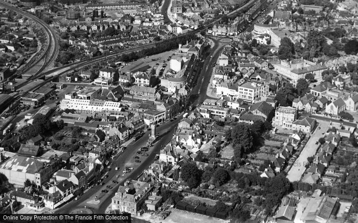Photo of Epsom, From The Air c.1952