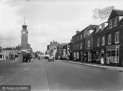 High Street And Clock Tower 1924, Epsom