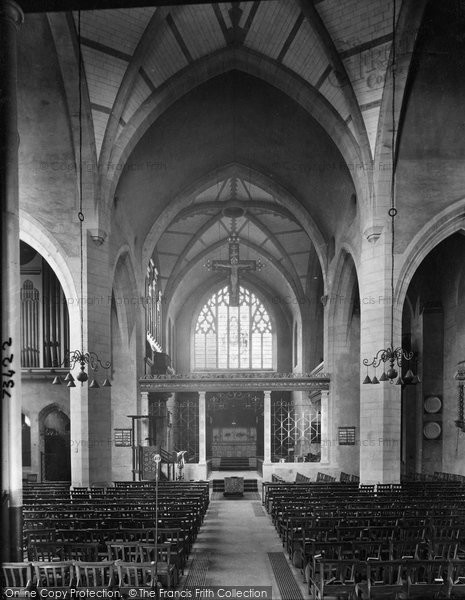 Photo of Epsom, St Martin's Church Interior 1923