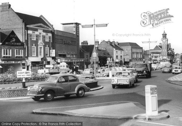 Photo of Epsom, The Roundabout c.1965