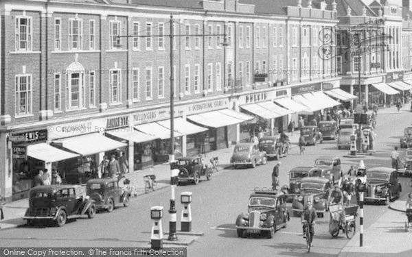 Photo of Epsom, Traffic, High Street c.1955