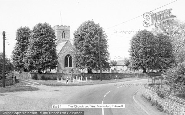 Photo of Eriswell, The Church And War Memorial c.1960