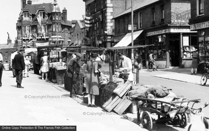Photo of Erith, A Stall In The High Street 1953