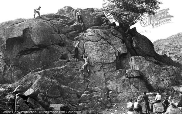 Photo of Eskdale Green, Climbing Gate House Crag, Outward Bound Mountain School c.1955