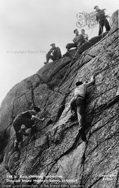Photo of Eskdale Green, Rock Climbing Instruction, Outward Bound Mountain School c.1955