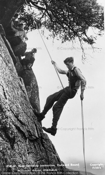 Photo of Eskdale Green, Rock Climbing Instruction, Outward Bound Mountain School c.1955