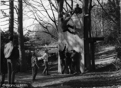 The Wall And Beam Test, Outward Bound Mountain School c.1955, Eskdale Green