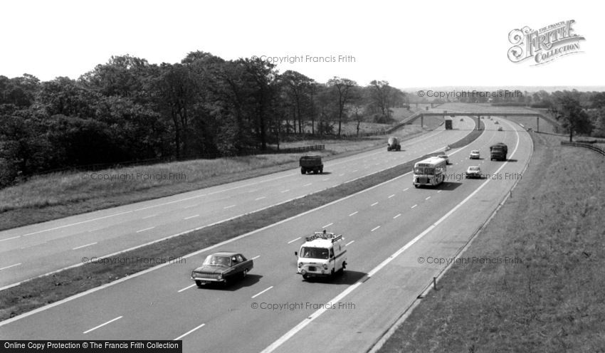 Euxton, M6 Motorway from Runshaw Lane c1965