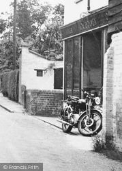 Motorbike, The Street c.1955, Eversley