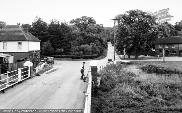 Photo of Eversley, View From Bridge c.1955