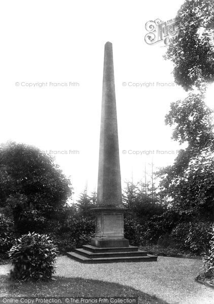 Photo of Evesham, Abbey Manor, Obelisk 1899