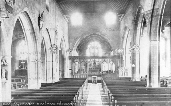 Photo of Evesham, All Saints Church Interior 1910