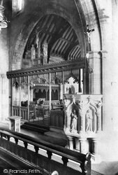 All Saints Church Interior 1910, Evesham