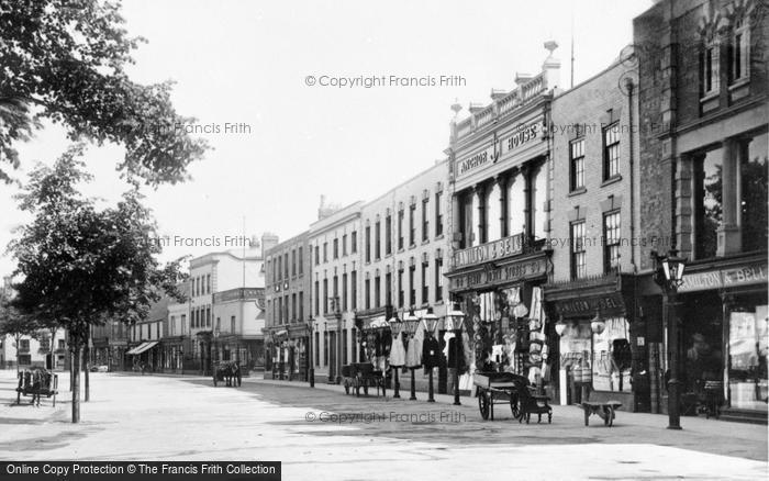 Photo of Evesham, Shops On High Street 1910