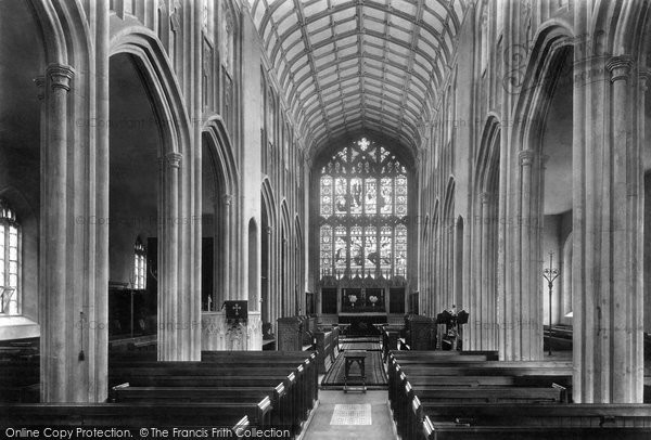 Photo of Evesham, St Lawrence's Church Interior 1901
