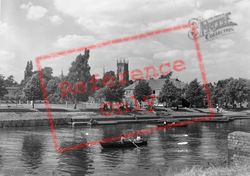 The Boathouse And  River Avon c.1955, Evesham