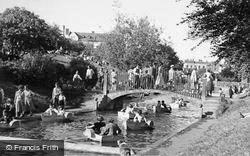 The Children's Boating Pool, Abbey Park c.1955, Evesham