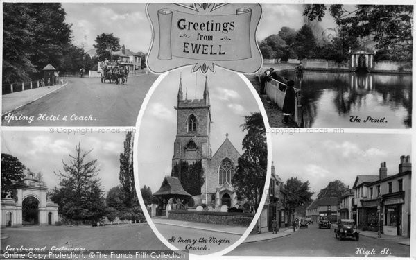 Photo of Ewell, Composite c.1955