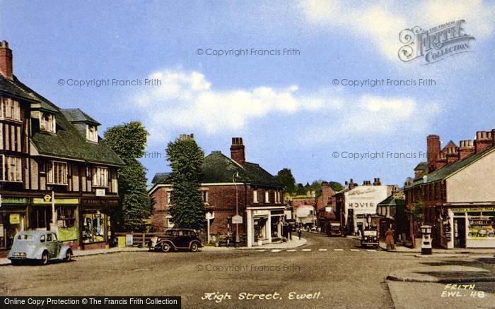 Photo of Ewell, High Street c.1955