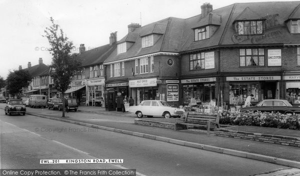 Photo of Ewell, Kingston Road c.1965