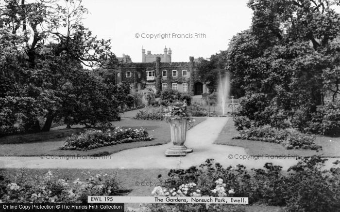 Photo of Ewell, Nonsuch Park, Gardens c.1965