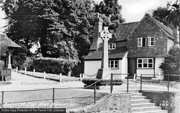 Photo of Ewhurst, The War Memorial c.1955