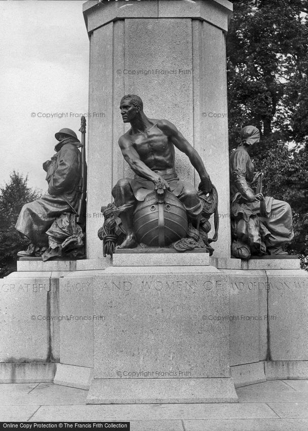 Exeter, Base of War Memorial, Figure of Sailor 1924