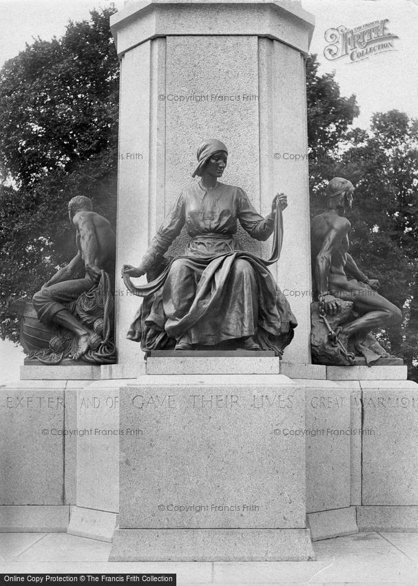 Exeter, Base of War Memorial, Figure of VAD Nurse 1924