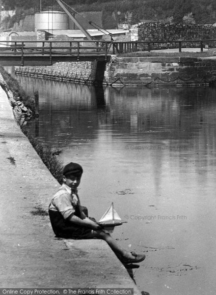 Photo of Exeter, Boy By The Canal 1929