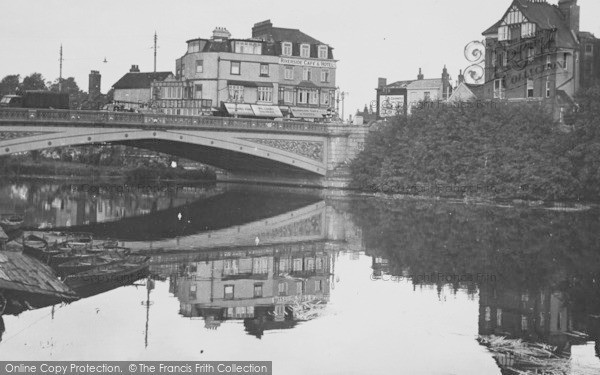 Photo of Exeter, Bridge And River c.1955