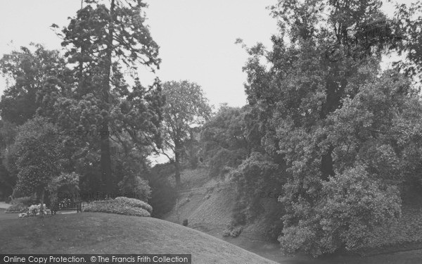 Photo of Exeter, Castle Moat c.1935