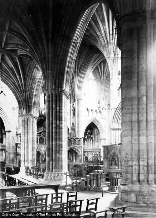 Photo of Exeter, Cathedral Across Nave 1896