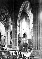 Cathedral Across Nave 1896, Exeter