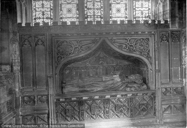 Photo of Exeter, Cathedral, Bishop Oldham's Tomb 1912