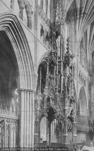 Photo of Exeter, Cathedral, Bishop's Throne 1906
