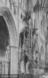 Cathedral, Bishop's Throne 1906, Exeter