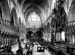 Cathedral, Choir East 1924, Exeter