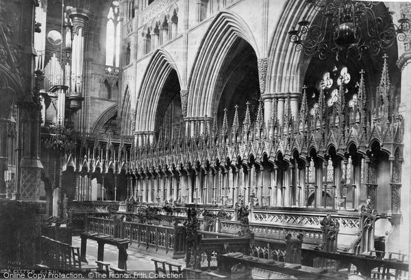Photo of Exeter, Cathedral, Choir Stalls c.1875
