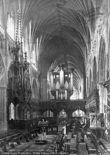 Photo of Exeter, Cathedral, Choir West c.1876