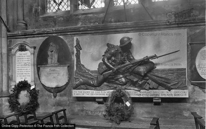Photo of Exeter, Cathedral, Devonshire Regiment Memorial 1924