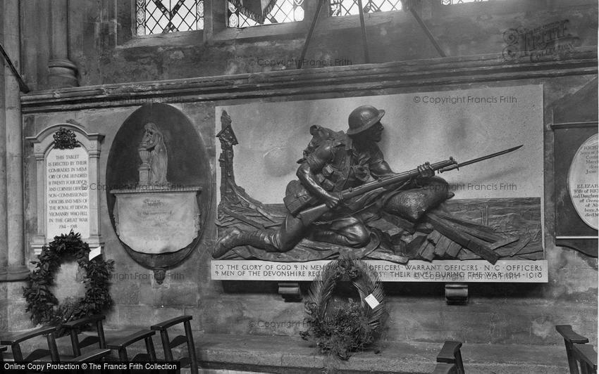 Exeter, Cathedral, Devonshire Regiment Memorial 1924