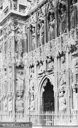 Cathedral, Figures On West Front  1914, Exeter